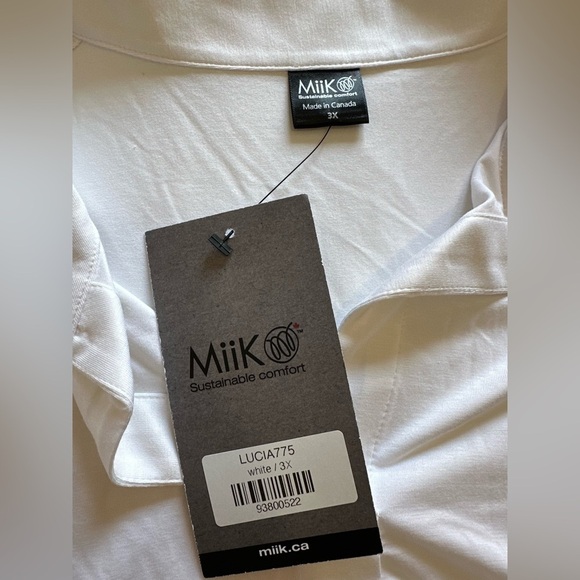NEW Miik Sz 3X LUCIA COLLARED SHIRT - Picture 3 of 4
